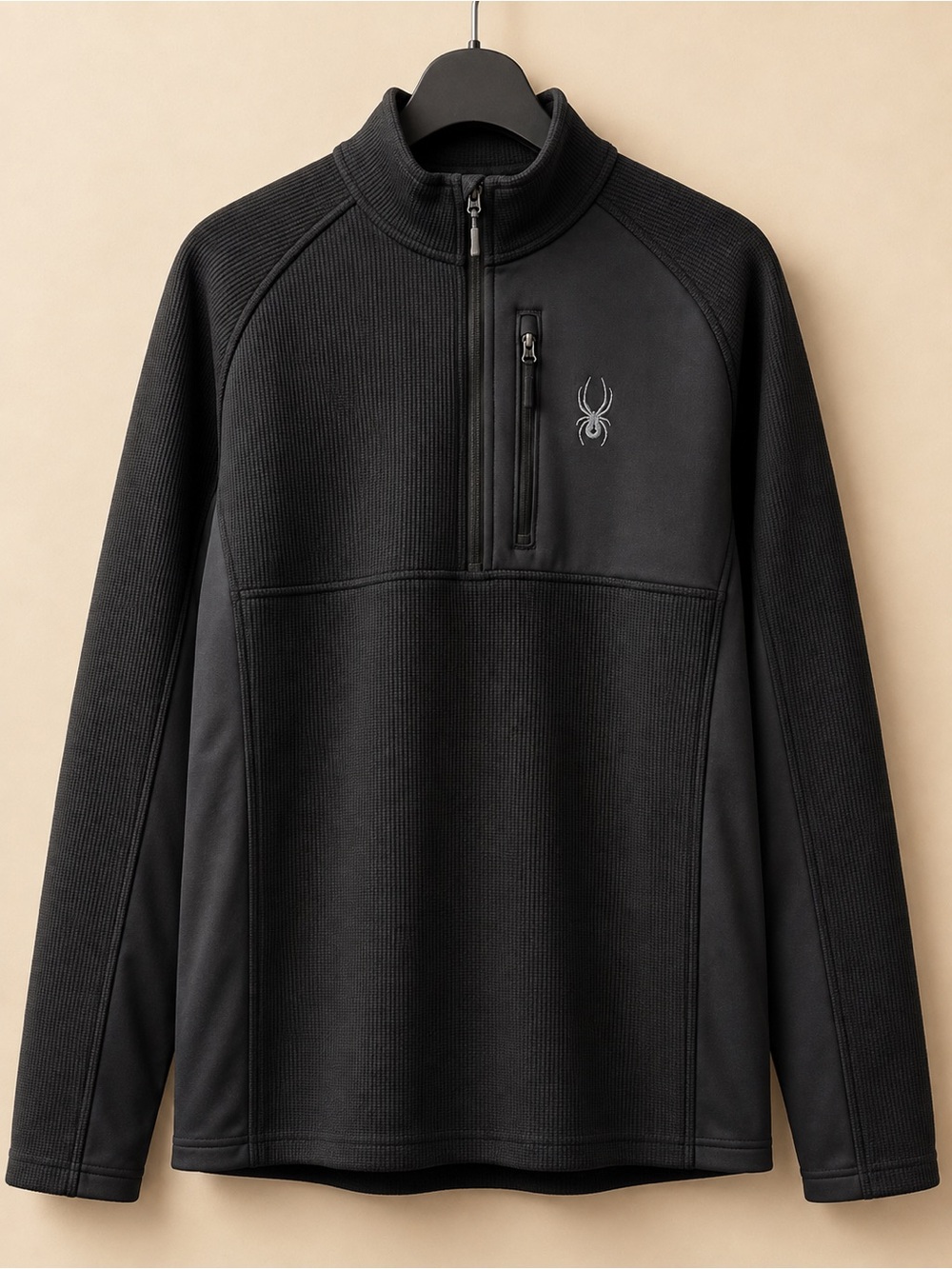 Spyder Men’s Black Quarter-Zip Performance Pullover